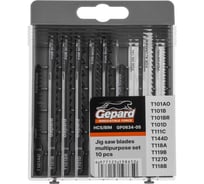 Набор пилок лобзика универсальный GEPARD 10шт. GP0634-05