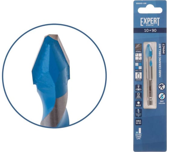 Сверло по керамограниту STARTUL EXPERT 10x90 мм SE8302-100 1