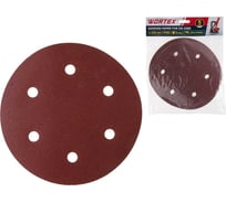 Шлифлист WORTEX 225 мм Р100 самосцепляющийся, 6 отверстий, 5 шт, для DG 2285 1304561