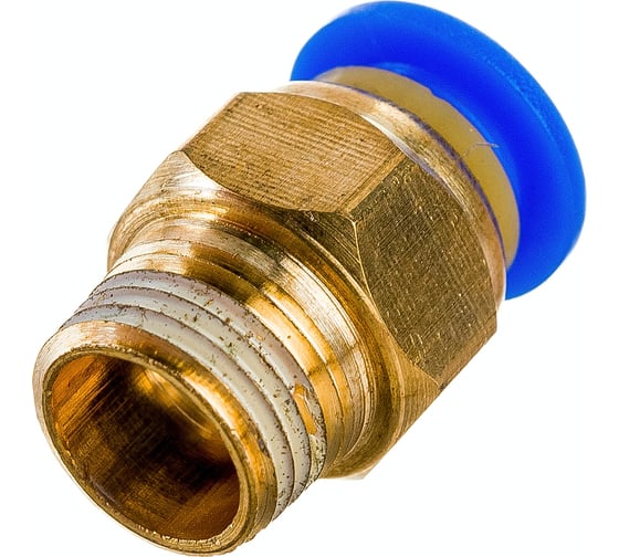 Фитинг металлический 6 мм - наружная резьба 1/8" Pegas pneumatic 5211 1