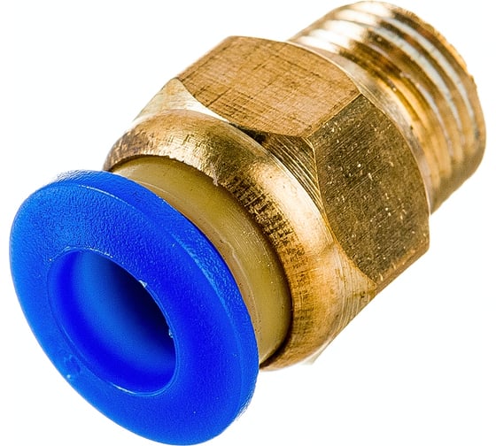 Фитинг металлический 6 мм - наружная резьба 1/8" Pegas pneumatic 5211