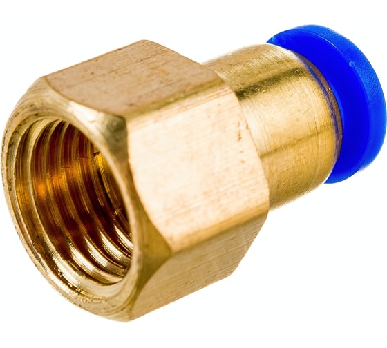 Фитинг металлический 6 мм - внутренняя резьба 1/4" Pegas pneumatic 5203