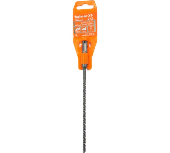 Бур Стандарт (6x150х210 мм; 2 резца + 2 спирали; SDS-Plus) BOHRER 30106210 1