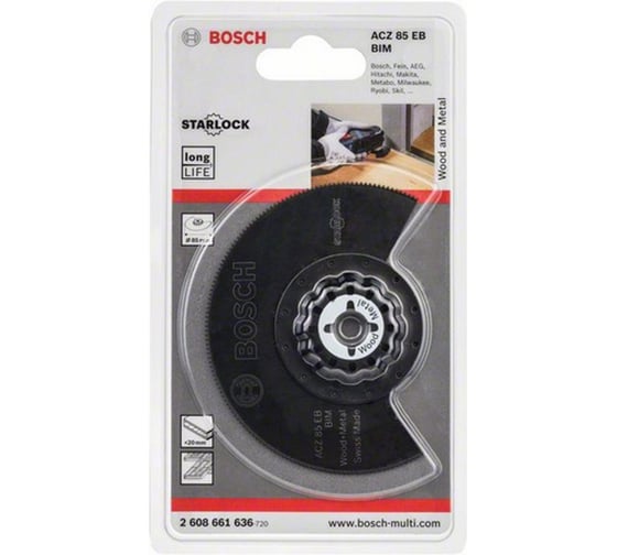 Полотно пильное сегментированное BIM WOODMETAL (85 мм) для GOP 10.8 Bosch 2.608.661.636