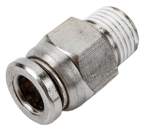Фитинг металлический 6 мм - наружная резьба 1/8" Pegas pneumatic 6110