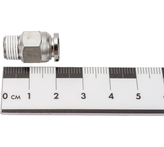 Фитинг металлический 6 мм - наружная резьба 1/8" Pegas pneumatic 6110