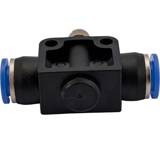 Фитинг цанговый с краником прямой 8 мм - 8 мм Pegas pneumatic 6009