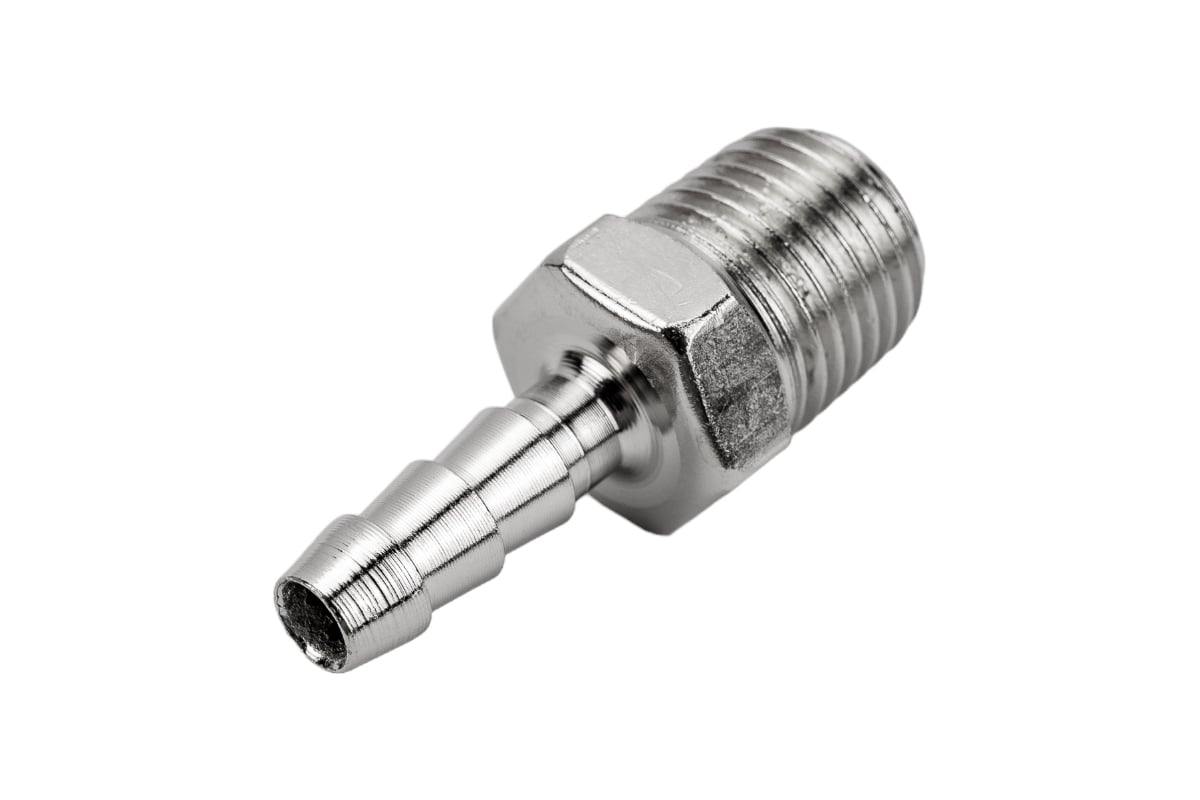 Штуцер елочка 6 мм - наружная резьба 1/4" Pegas pneumatic 4001 ...