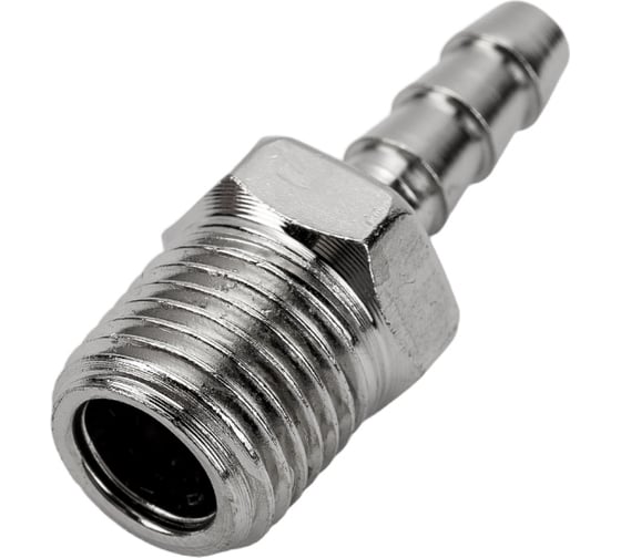Штуцер елочка 6 мм - наружная резьба 1/4" Pegas pneumatic 4001