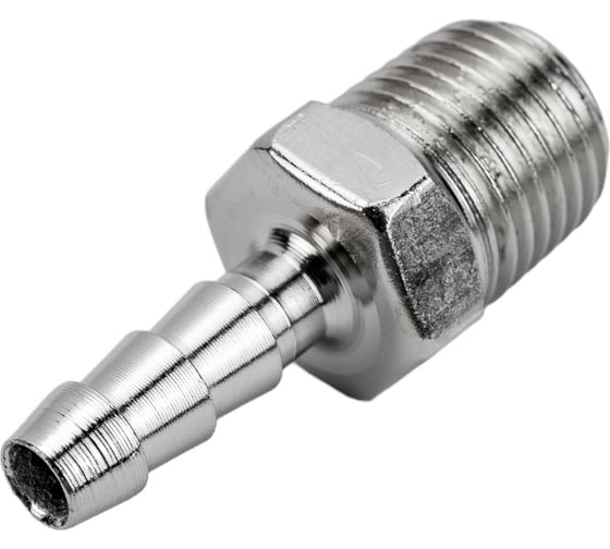 Штуцер елочка 6 мм - наружная резьба 1/4" Pegas pneumatic 4001