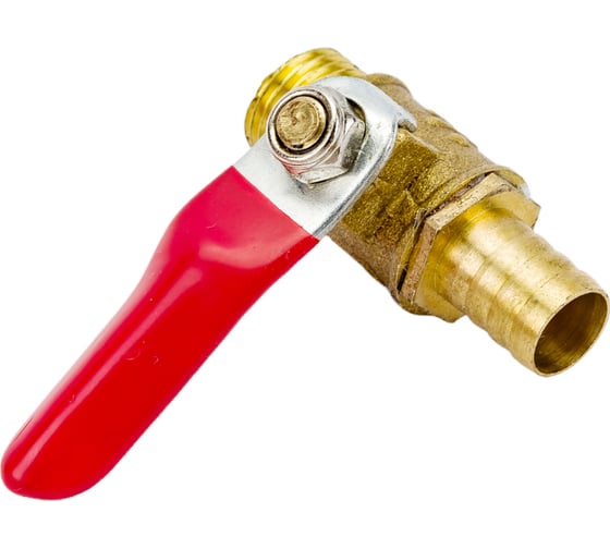 Краник латунный елочка 10 мм - резьба наружная 1/4" Pegas pneumatic 4417