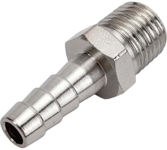 Штуцер елочка 8 мм - наружная резьба 1/4" Pegas pneumatic 4002