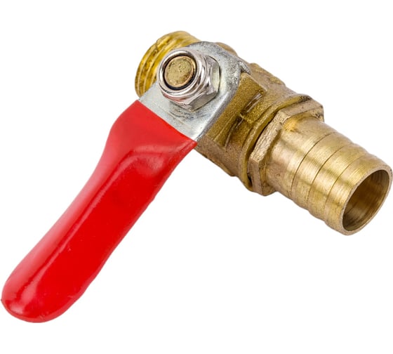 Краник латунный елочка 12 мм - резьба наружная 1/4" Pegas pneumatic 4416