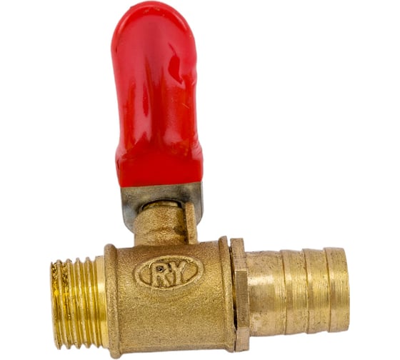 Краник латунный елочка 12 мм - резьба наружная 1/4" Pegas pneumatic 4416