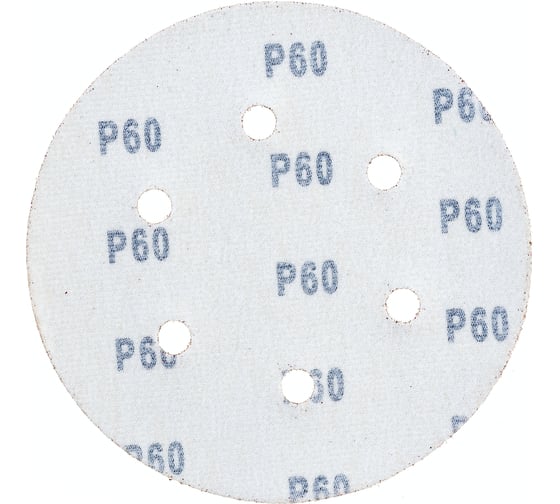 Круг шлифовальный на липучке (5 шт; 150 мм; 6 отверстий; Р60) PATRIOT 820010121