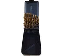 Набор сверл по металлу титановых МАНКОР HSS-TIN 25 предметов 1-13 мм S.25.0.MN