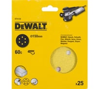 Шлифовальные круги DEWALT DT3132, 150 мм, 6 отверстий, 60G, 25 шт DT3132-QZ