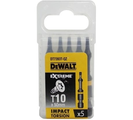 Биты DEWALT DT7393T, T10, 50 мм, 5 шт DT7393T-QZ