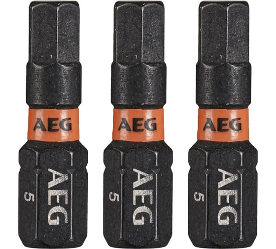 Биты ударные AAK253H5 (3 шт; HEX5; 25 мм) AEG 4932479179