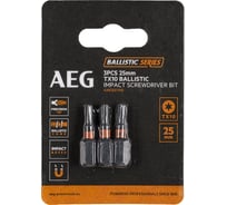 Биты ударные AAK253TX10 (3 шт; TX10; 25 мм) AEG 4932479173