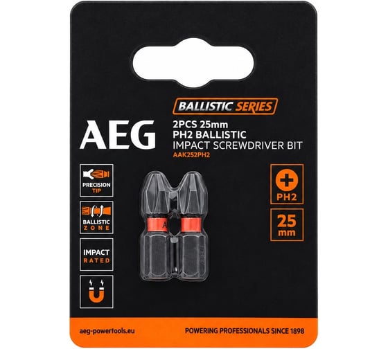 Биты ударные AAK252PH2 (2 шт; PH2; 25 мм) AEG 4932479164