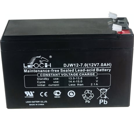 Аккумулятор для ИБП Leoch DJW12-7.0 12В, 7.0 Ач УТ-00001266