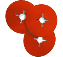 Фибровый круг TOYEV FBZ 125х22мм, керамика, Р40, 3шт 101275