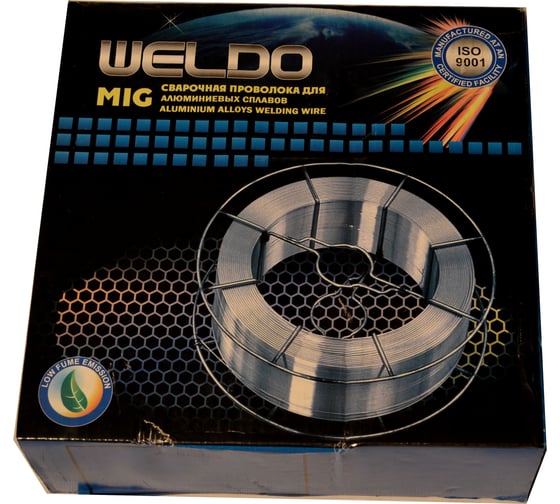 Проволока сварочная MIG AlSi-5 (ER4043) 1.0 мм, 2 кг, D200 WELDO X7601