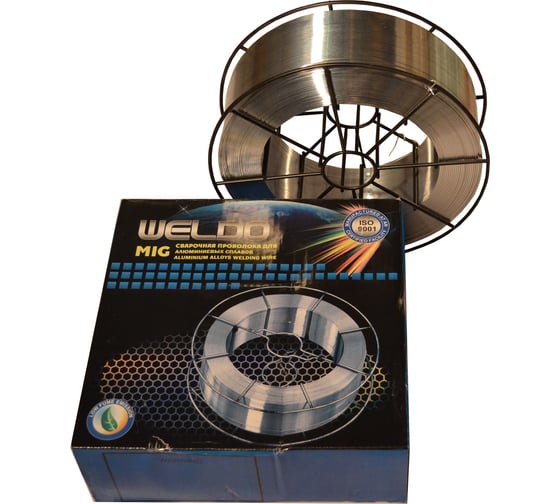 Проволока сварочная MIG AlMg-5 (ER5356) 1.0 мм, 2 кг, D200 WELDO X7600
