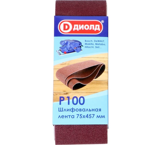 Лента шлифовальная (75x457 мм; Р100) ДИОЛД 90046003 1