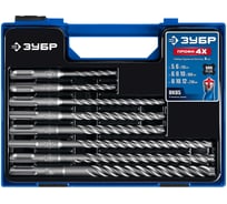Буры ЗУБР Профи-4x 8шт набор №1, SDS-plus 29313-H8-1