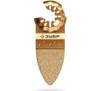 Полотно Зубр CARBIDE ВК8 Р100, 35x42 мм дельтовидное с твердосплавной крошкой: керамика, кирпич, пенобетон 15582-P100