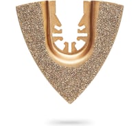 Треугольное полотно ЗУБР Carbide UniLock ВК8 Р60, 80 мм с твердосплавной крошкой 15557