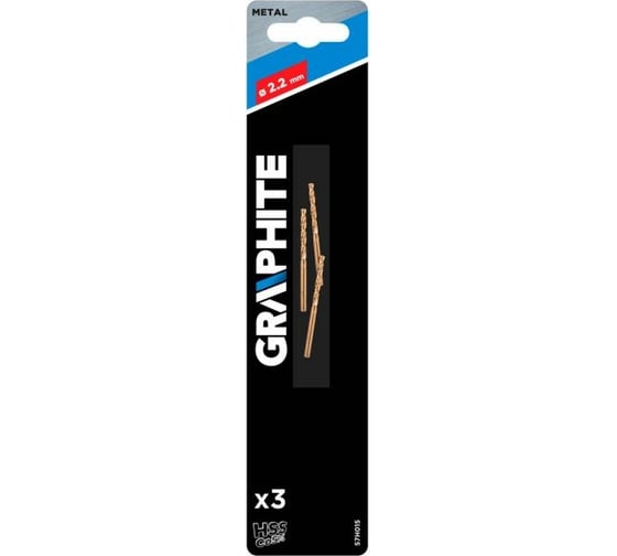 Сверло (3 шт; 2.2 мм; HSS-Co) GRAPHITE 57H015