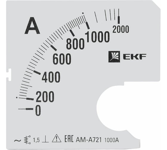Шкала сменная PROxima 1000/5А-1,5 для A721 EKF s-a721-1000 1