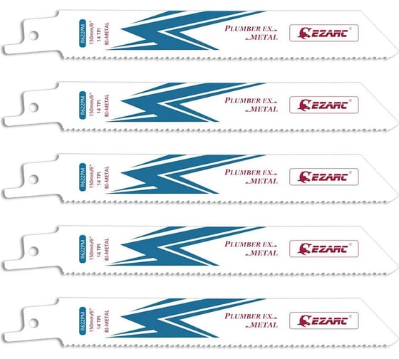 Полотна Ezarc для сабельной пилы по металлу BiMCo/14TPI/150мм/5 шт 802011 1