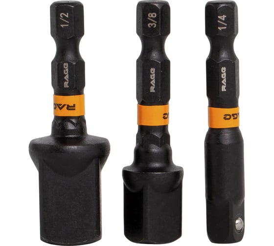 Набор ударных адаптеров торсионных RAGE для торцевых головок 3 шт 554903 1