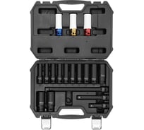 Набор торцевых ударных головок YATO 1/2, длинные, шестигранные, 18 предметов YT-10566