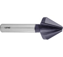 Зенковка 60 25 мм HSS-XE с покрытием трёхгранный хвостовик LENZ арт. LZSK-80250 F