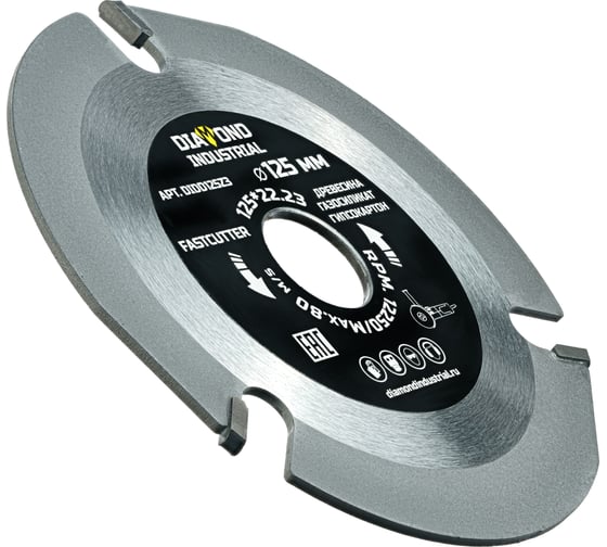 Диск пильный по дереву FastCutter 125х22.23 мм, 3T для УШМ Diamond Industrial DIDD125Z3