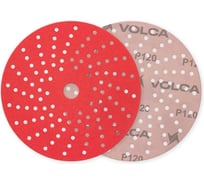 Диск абразивный керамика, множественная перфорация, 150 мм, Р 120 (упак.50 шт) VOLCA 72150150120