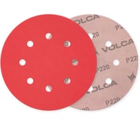 Диск абразивный керамика, 125 мм, 8 отв., Р 220 (упак.50 шт) VOLCA 70125080220