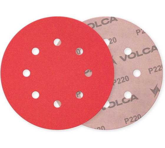Диск VOLCA ONYX 125 мм, 8 отв., Р220, 50 шт 70125080220 1