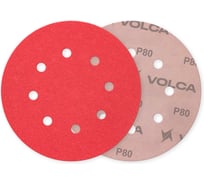 Диск абразивный керамика, 125 мм, 8 отв., Р 080 (упак.50 шт) VOLCA 70125080080