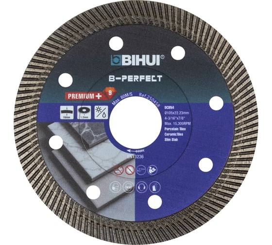 Диск алмазный SUPER THIN TURBO, 105х1,1мм BIHUI DCBN4