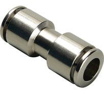 Фитинг прямой латунь никелированная 10 мм CDC Pneumatics BUC 10N