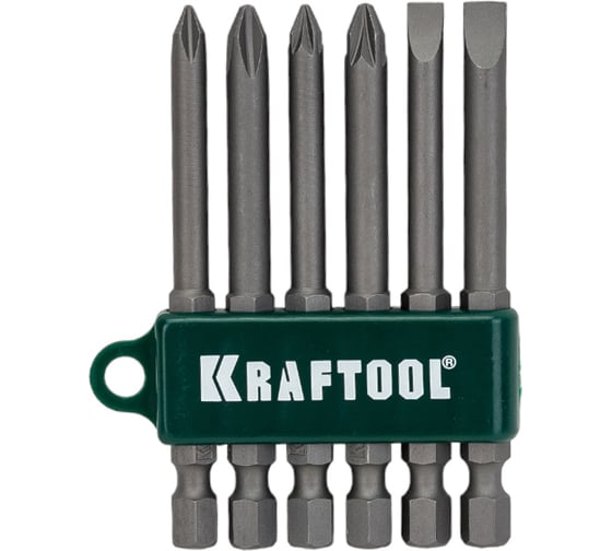 Набор бит 6 предметов (PH; PZ; SL) Kraftool 26061-H6 1
