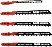 Набор пилок по дереву и пластику Flex 204-902 JG WD-PL No2 5 шт для лобзика Hammer 30579