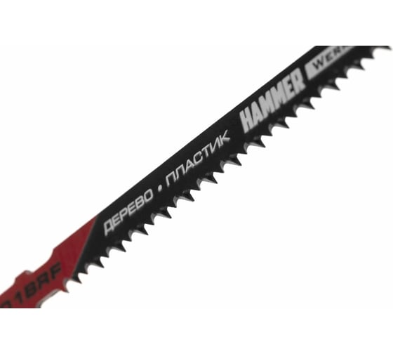 Пилка Flex 204-105 JG WD T101BRF (2 шт; 74 мм; шаг 2.5 мм; BiM) для лобзика Hammer 30569