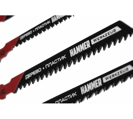 Набор пилок по дереву металлу и пластику Flex 204-906 No6 5 шт для лобзика Hammer 30575
